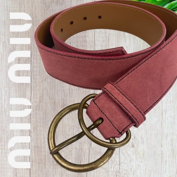 Miu Miu Muave Suede Leather Belt